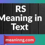 rs meaning in text