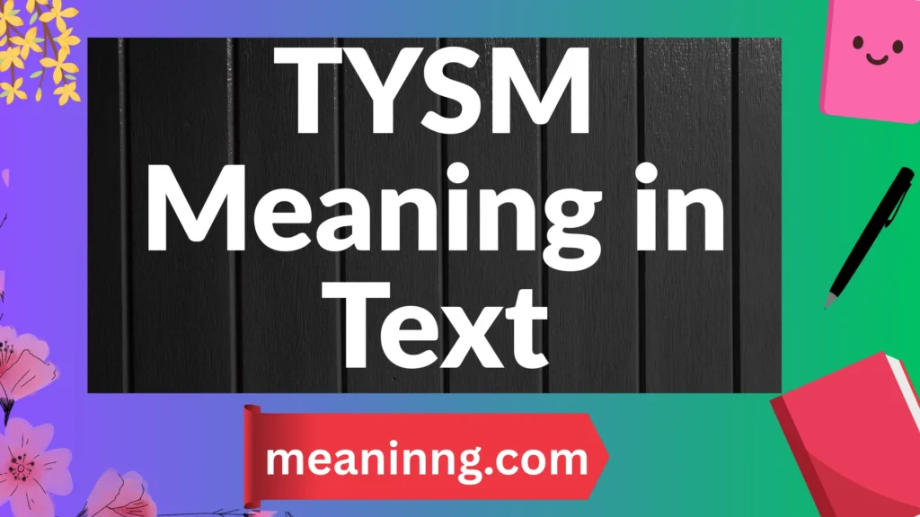 tysm meaning in text