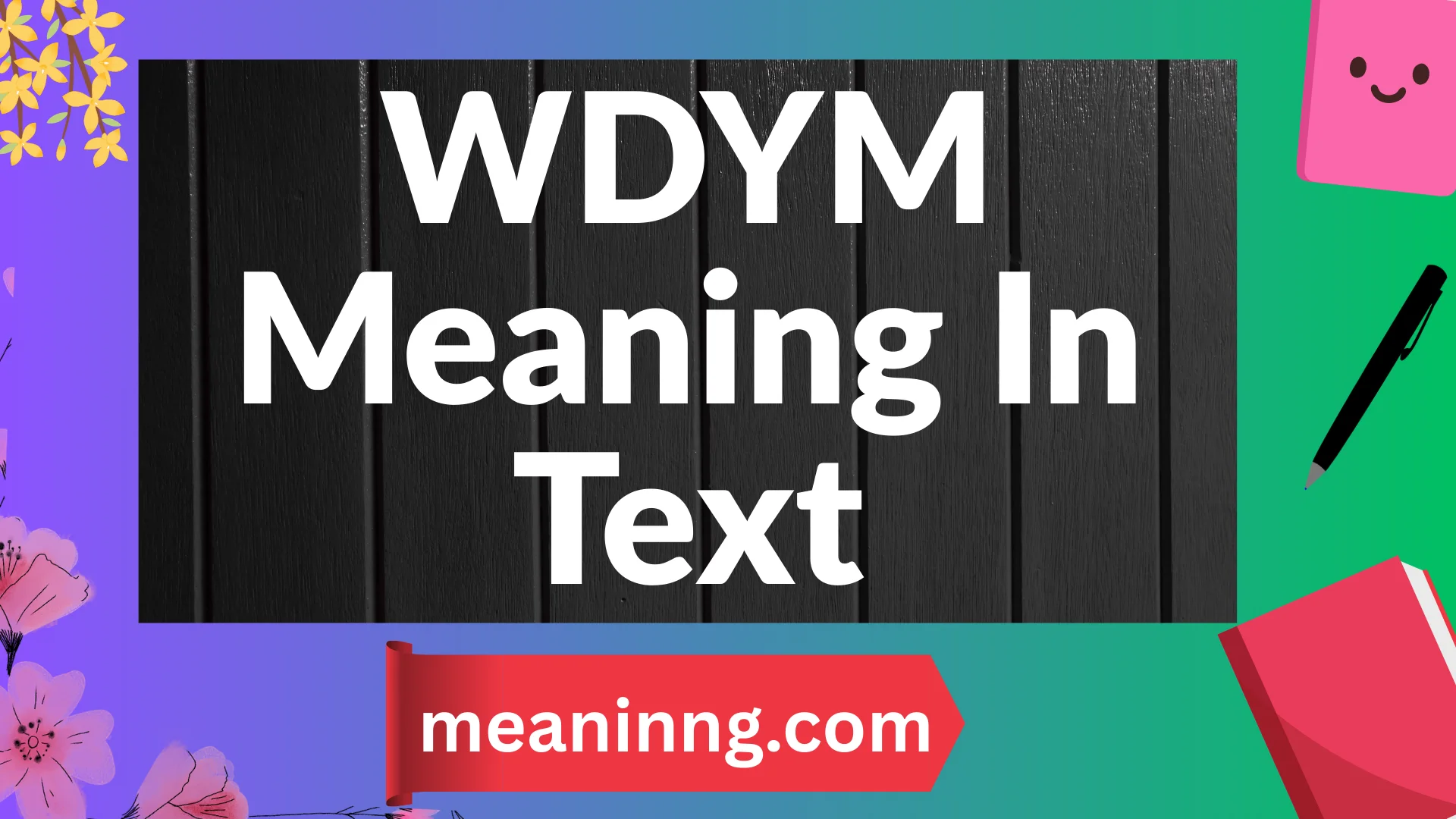 wdym meaning in text