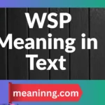 wsp meaning in text