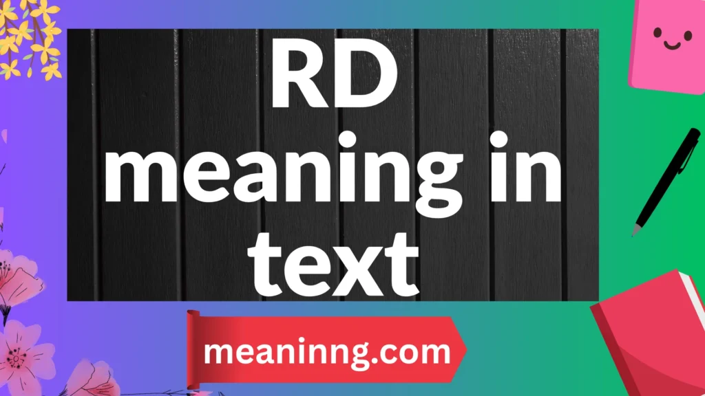 rd meaning in text