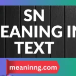 sn meaning in text