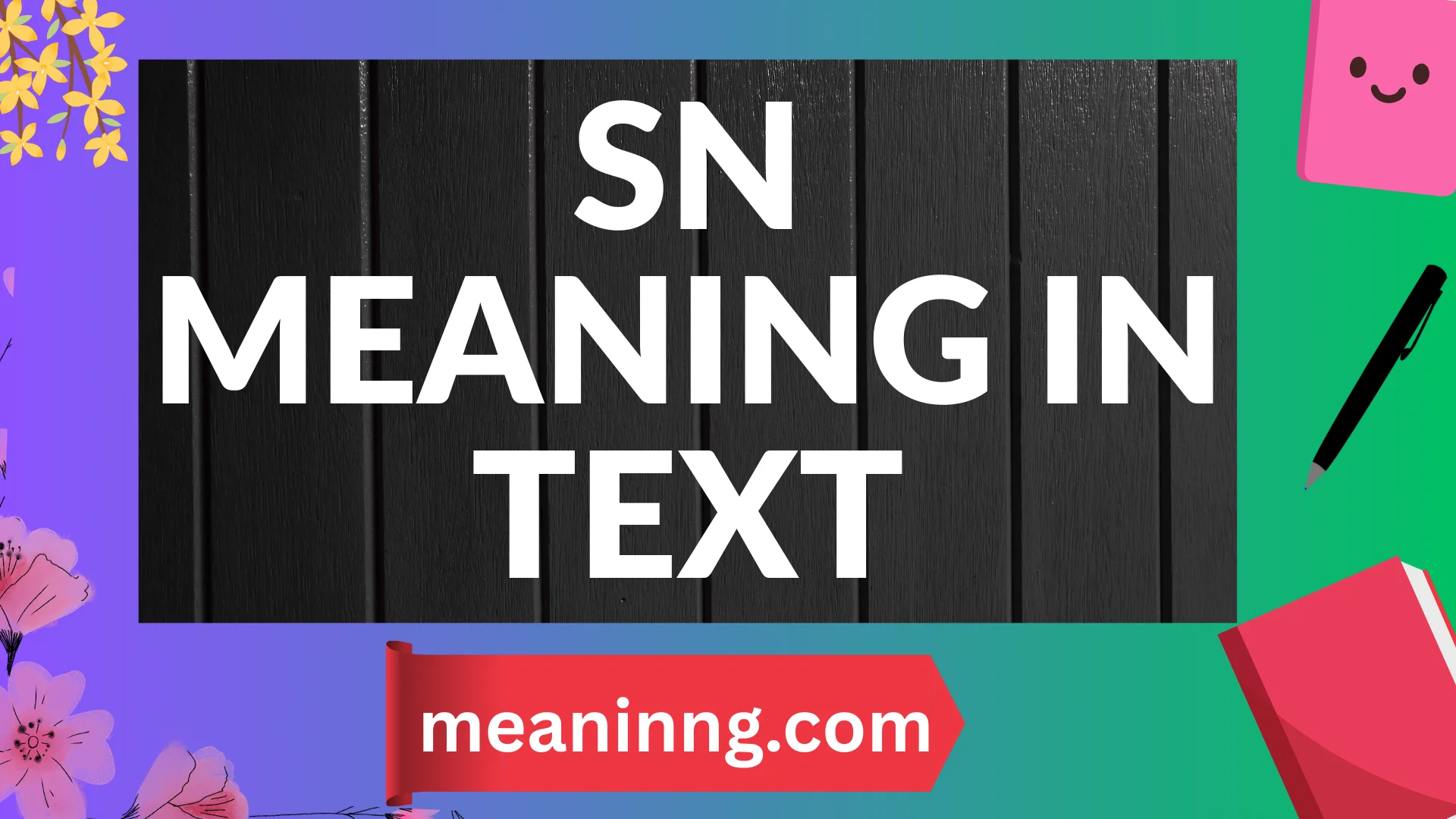 sn meaning in text