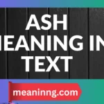ash meaning in text